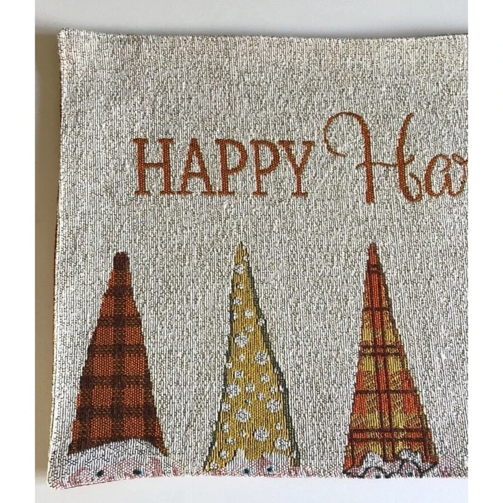 Thanksgiving Happy Harvest Gnomes Placemats Set of 4 Tapestry Fall Colors 13x18